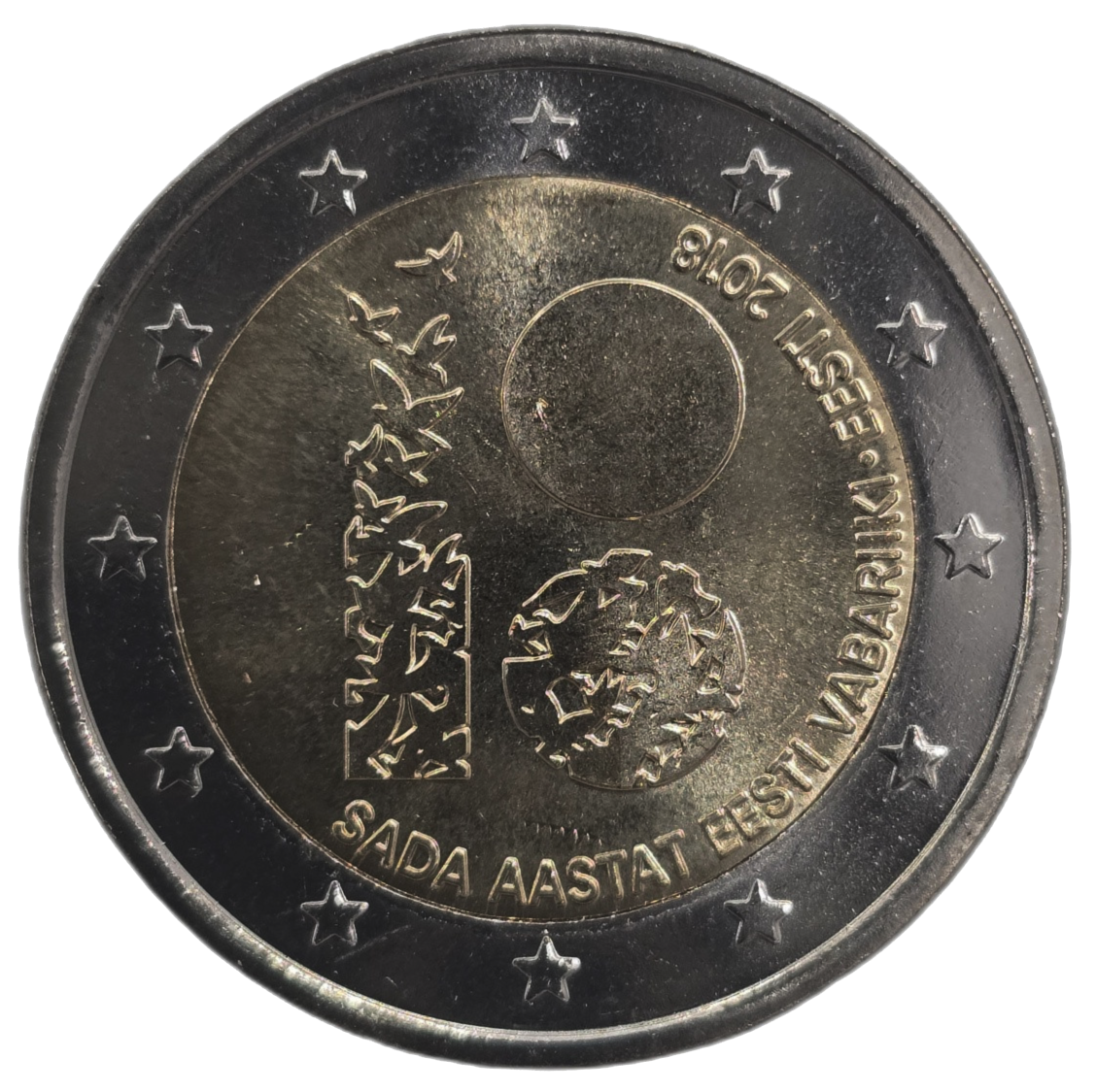2 euros conmemorativa 100 Años de la República de Estonia